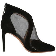 Azzedine Alaïa Suede and Mesh Ankle Boots