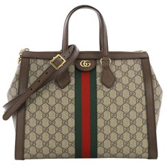 Gucci Ophidia Top Handle Bag GG Coated Canvas Medium