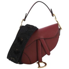 Used Christian Dior Saddle Handbag Leather Mini