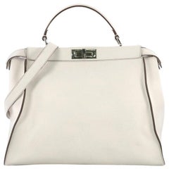 Fendi Peekaboo Monster Handbag Leather with Fur Interior Large