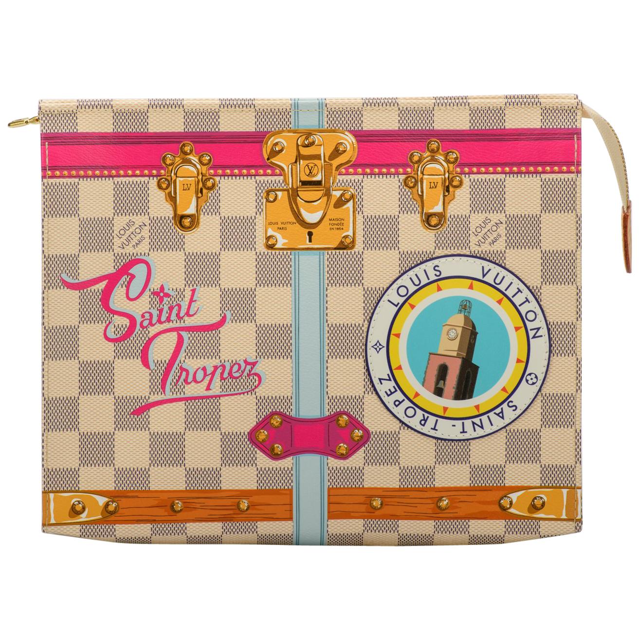 New in Box Louis Vuitton Limited Edition Damier St Tropez Trousse Bag