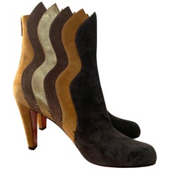 Christian Louboutin Brown Suede Boots 