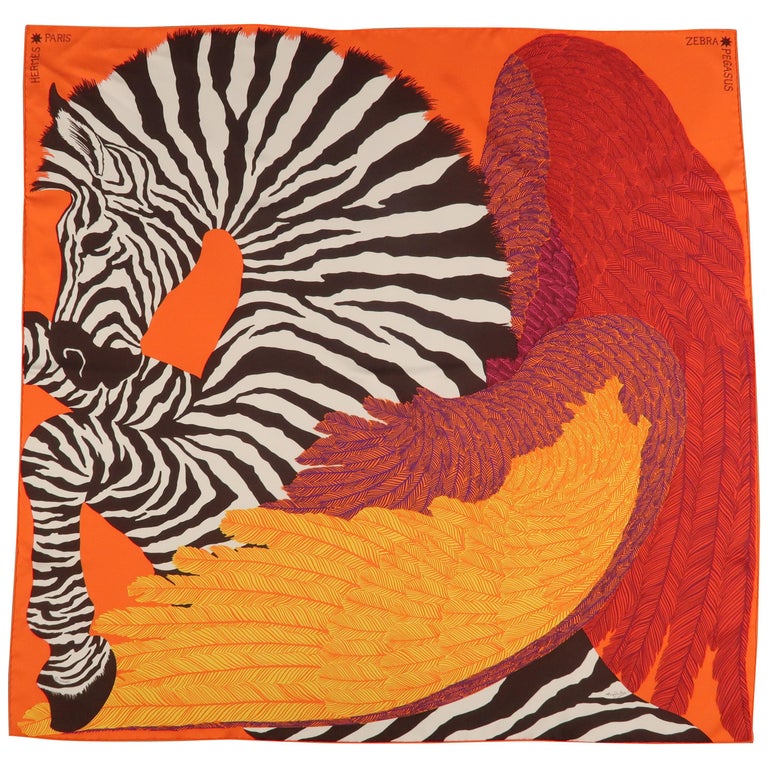 Hermès Zebra Pegasus Nano Silk Scarf