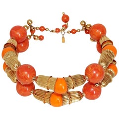 Vintage Summer KJL 70s necklace choker