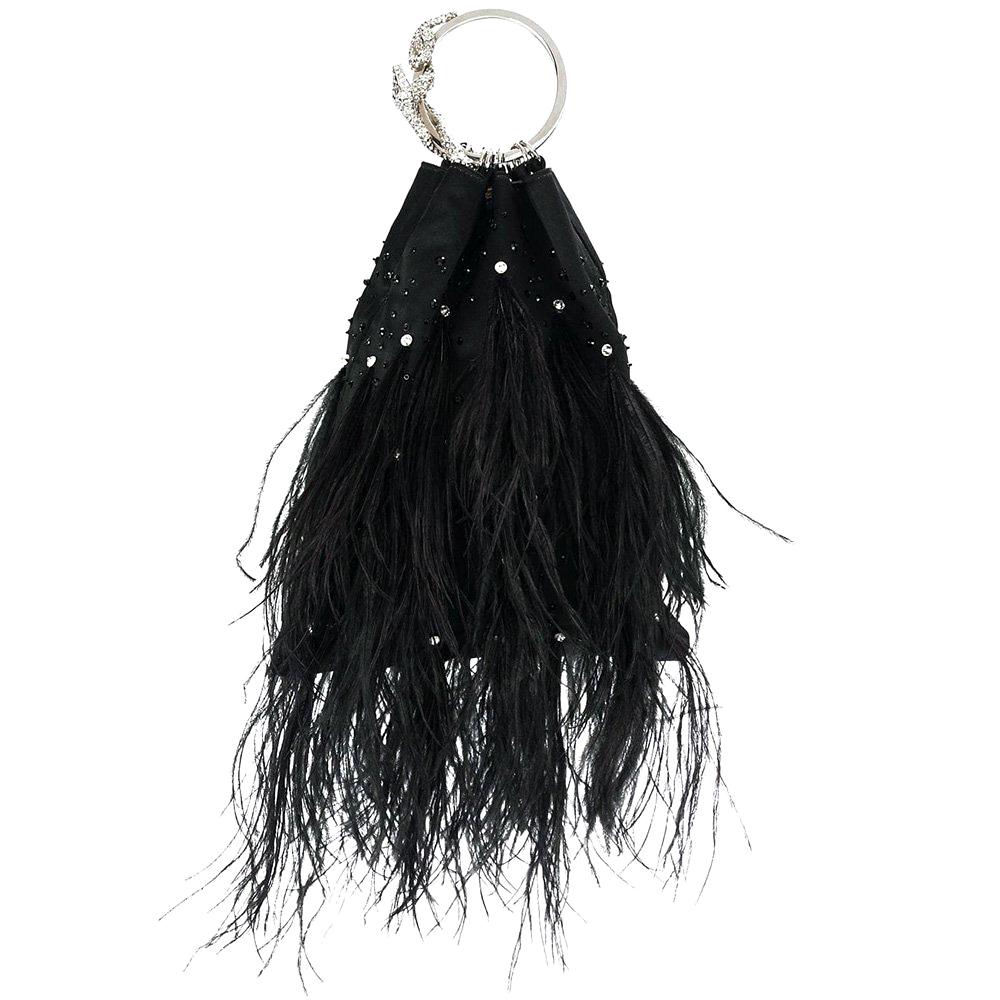Valentino Evening Snake crystal feathers handbag 2000 For Sale at 1stDibs