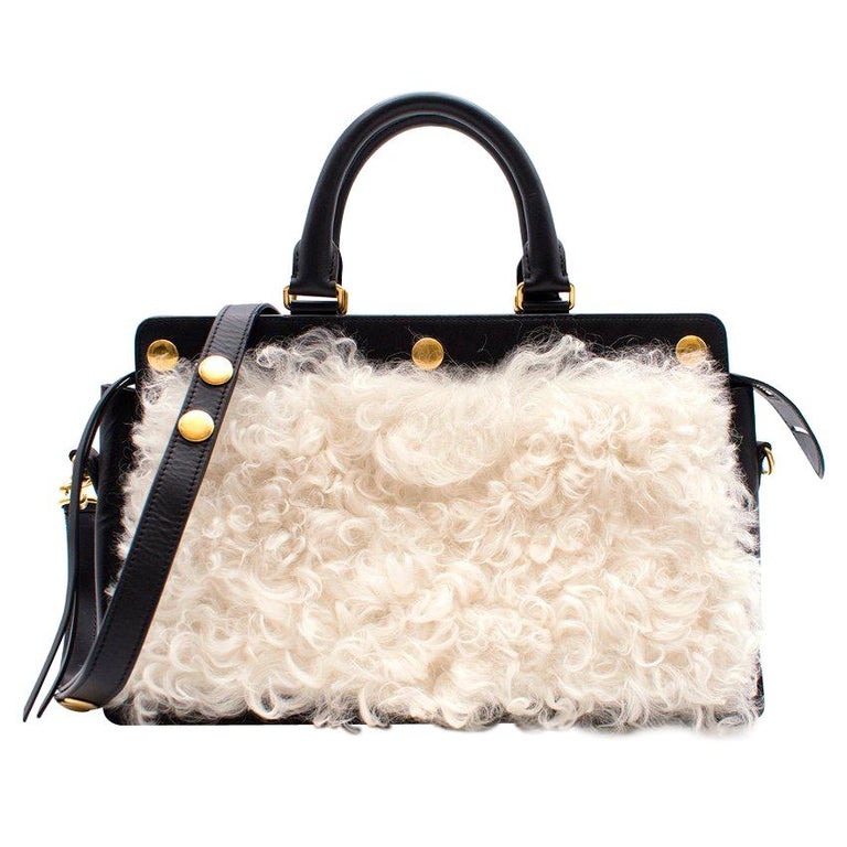 Mulberry chester shearling tote bag For Sale at 1stDibs