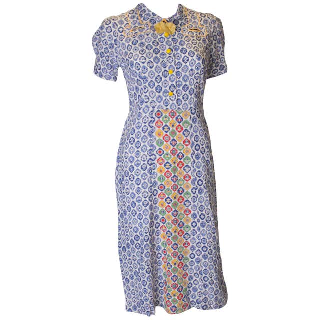 Vintage 1940s CC41 Dress with Contrasting Panels at 1stDibs | cc41 clothing