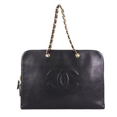Chanel Vintage Timeless Portfolio Tote Caviar Large
