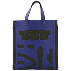 Hermes Vertical Petit H Skeleton Tote Felt and Leather GM