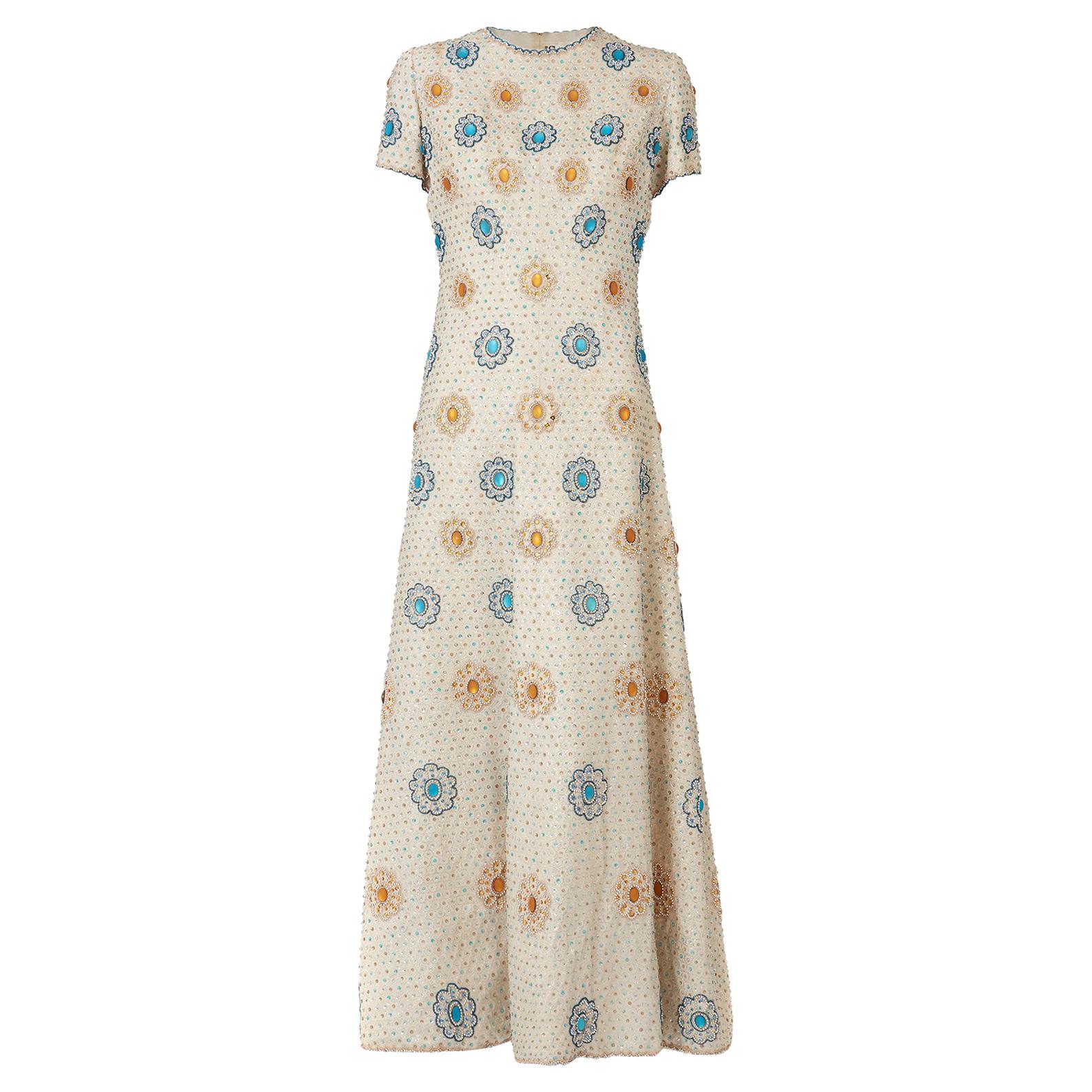 Christian Dior, Ivory gown, circa 1965 For Sale