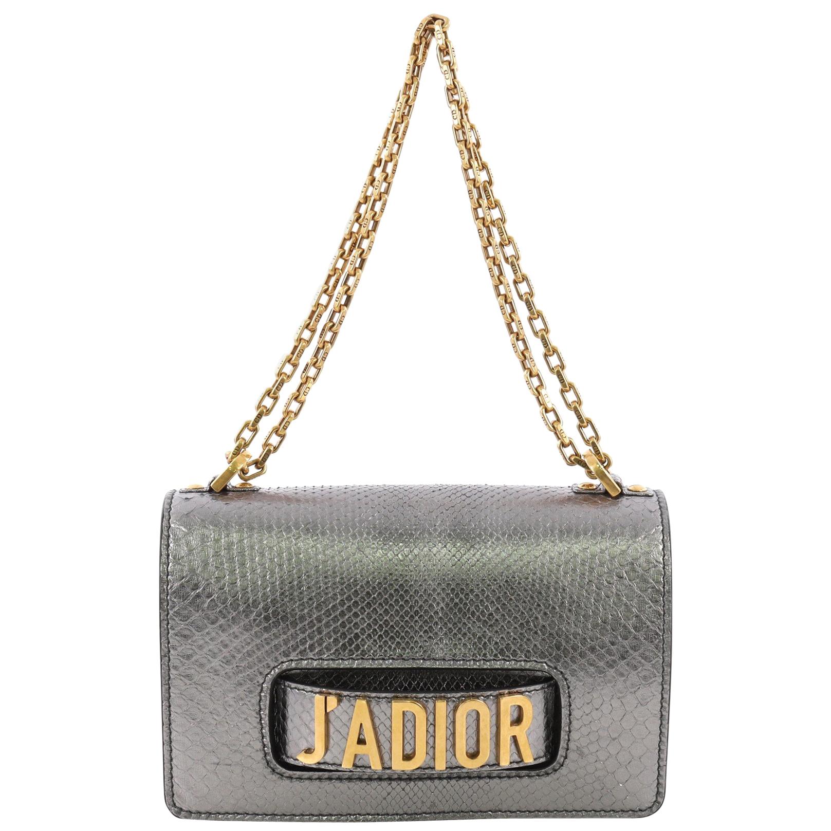 Christian Dior J''adior Flap Bag Python Medium at 1stDibs