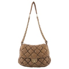 Chanel Bubble Flap Bag Gestepptes Lammfell Medium