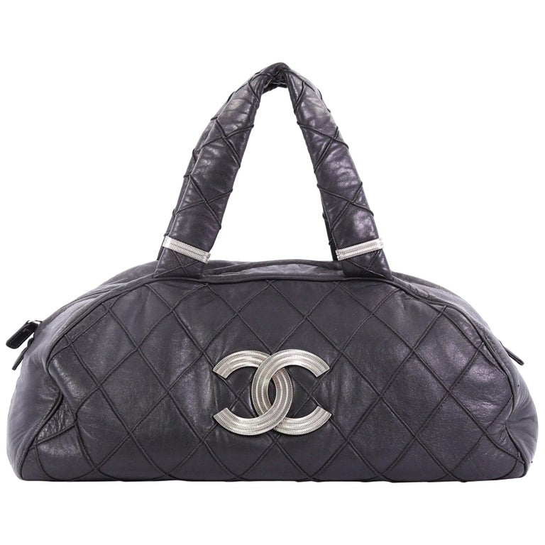 Chanel CC Bowler Bag Quilted Leather Large at 1stdibs