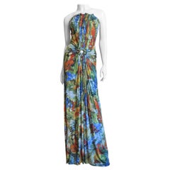 Vintage Jean Paul Gaultier Silk Strapless Maxi Dress