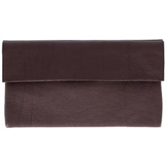 Marni Vintage Brown Leather Clutch, 2000s