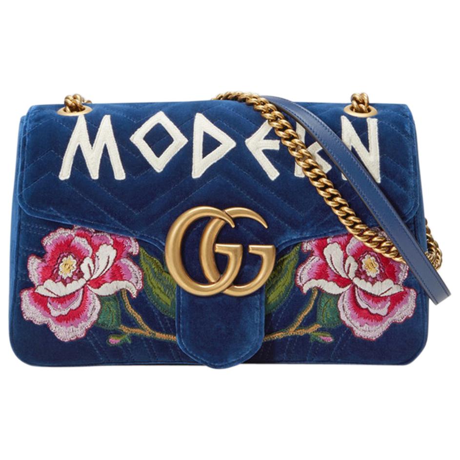 gucci marmont embroidered bag