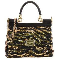 Dolce & Gabbana Miss Sicily Handbag Sequins Small