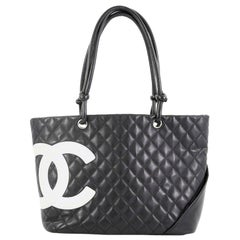 Chanel Cambon Tote Quilted Leather Large