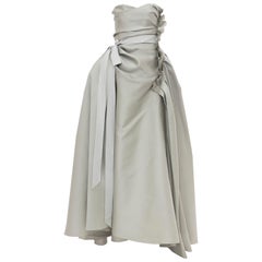 Alber Elbaz for Lanvin Silk Dove Grey Evening Gown "Vogue Cover",  Resort 2014 