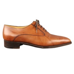 JOHN LOBB Size 10 Tan Leather Lace Up Shoes