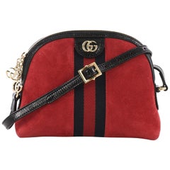 Gucci Ophidia Dome Shoulder Bag Suede Small