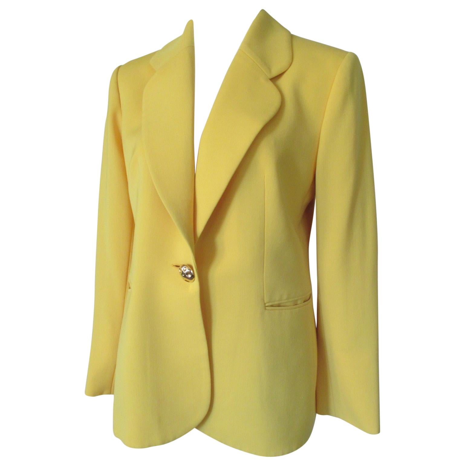 Christian Dior Paris Yellow Blazer For Sale at 1stDibs | yellow dior jacket