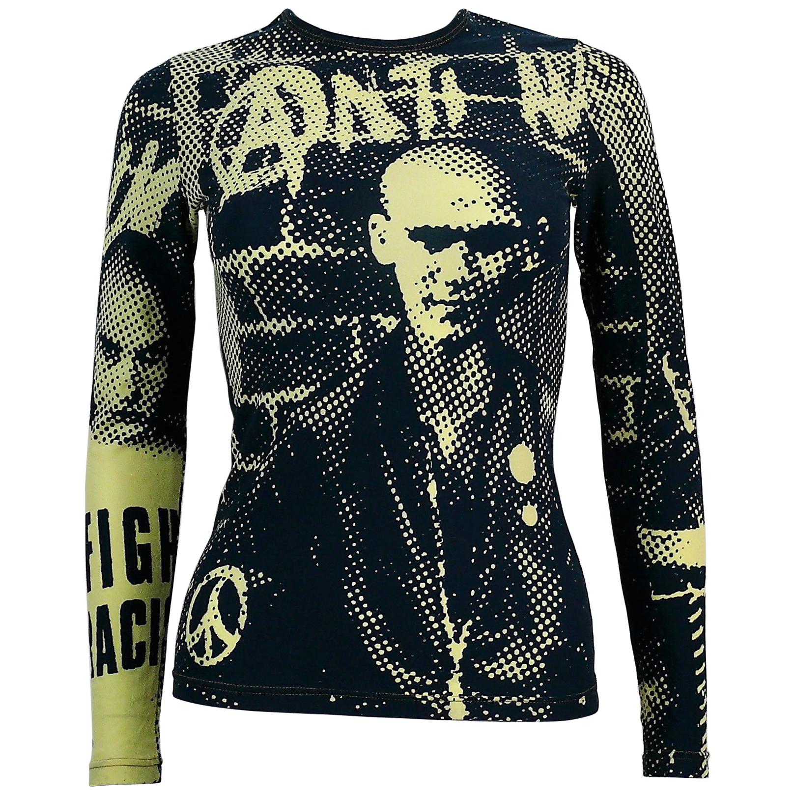 Jean Paul Gaultier Vintage Fight Racism Collection Long Sleeve Shirt