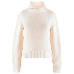 Ralph Lauren Collection Cream Cashmere & Wool-blend Jumper US 8