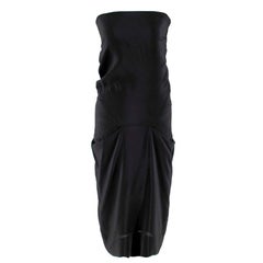 Vivienne Westwood Strapless Black Draped Dress US 6