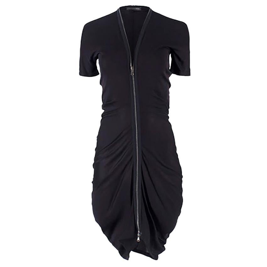 Alexander McQueen Black Zip Dress US 0-2 For Sale