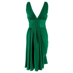 Prada Green Pleated Dress US 4