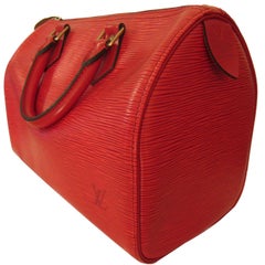 Retro Louis Vuitton Speedy 30 Epi Red Handbag 