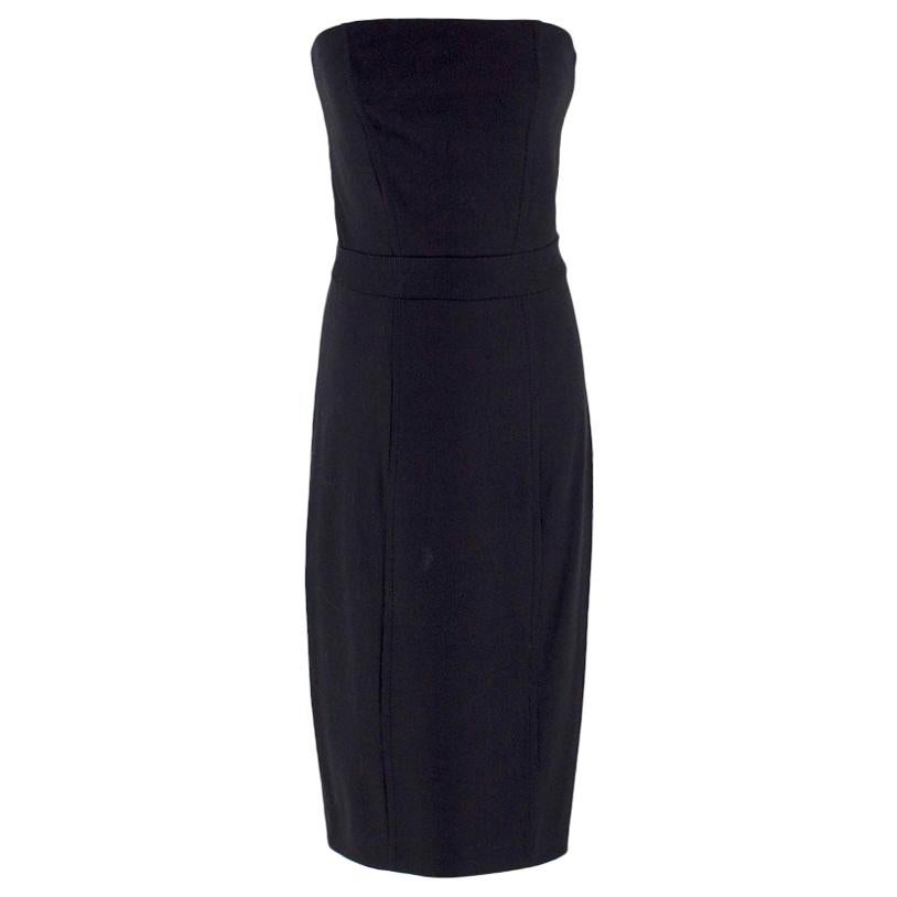 Stella McCartney Black Fitted Midi Bandeau Dress US 4 For Sale at 1stDibs