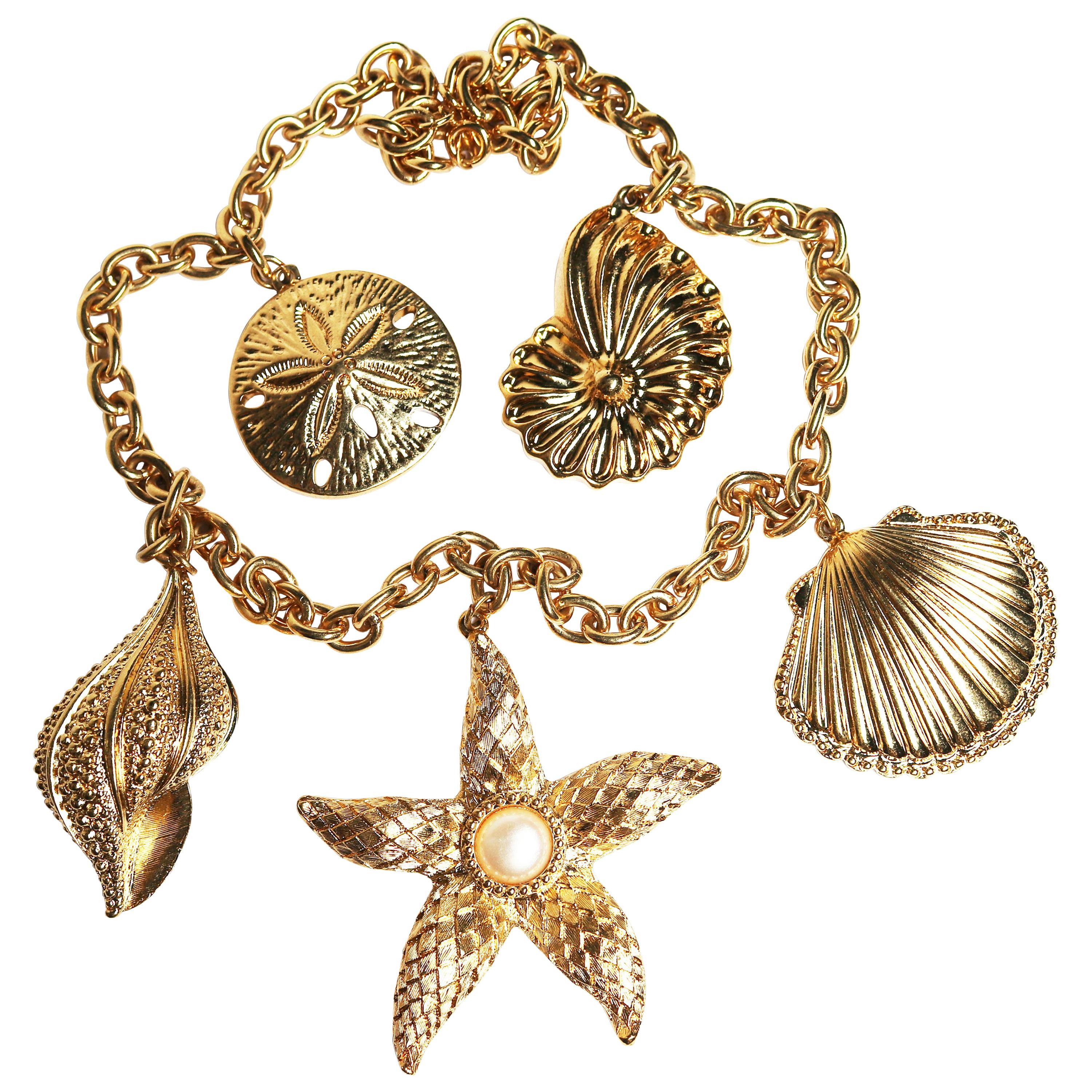 Kenneth Jay Lane Sea Treasures Necklace For Sale