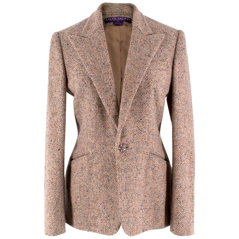 Ralph Lauren Collection Cashmere & Wool Tweed Jacket US 4