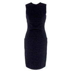 Valentino Boutique Black Fitted Wool Dress US 6
