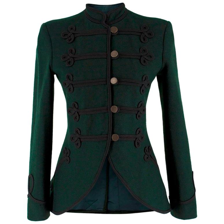 Ralph Lauren Green Wool Military Jacket US 6