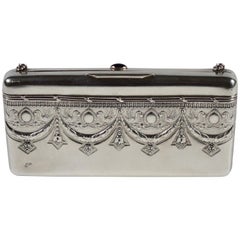 Antique Empire Revival Russian Silver Evening Bag 