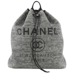 Chanel Deauville Backpack Raffia Large