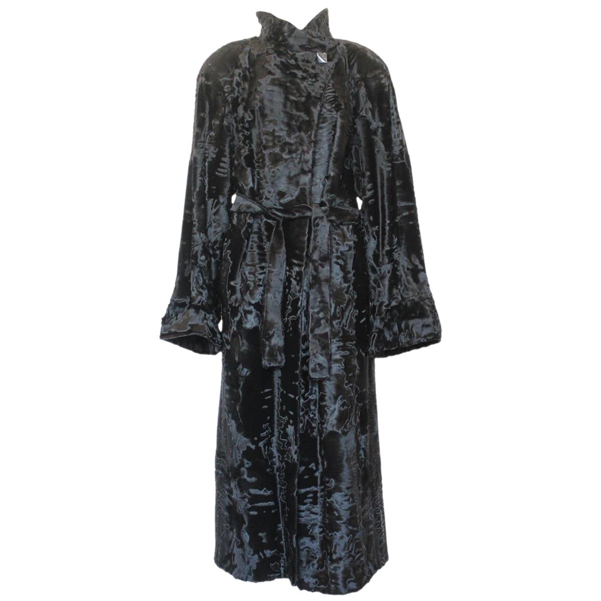 Christian Dior Black Lamb Fur Coat