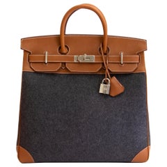 Hermès Barenia and Toile Birkin 40cm at 1stDibs