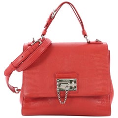 Dolce & Gabbana Monica Handbag Lizard Embossed Leather Medium