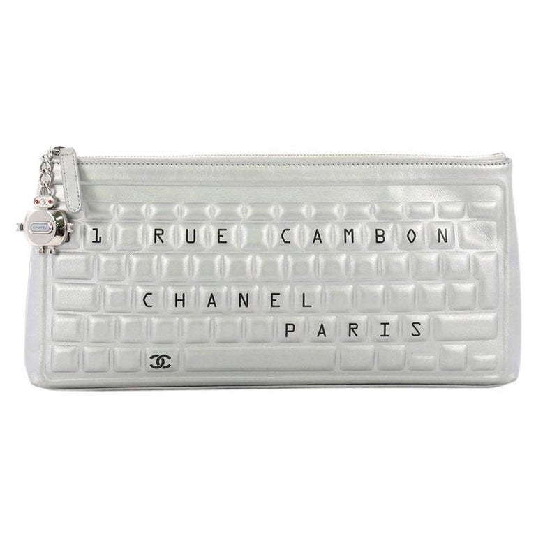 Chanel Keyboard Zip Pouch Calfskin at 1stDibs
