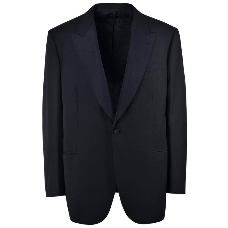 Brioni Mens Black Wool One Button Quirnale Tuxedo 2PC Suit For Sale at ...