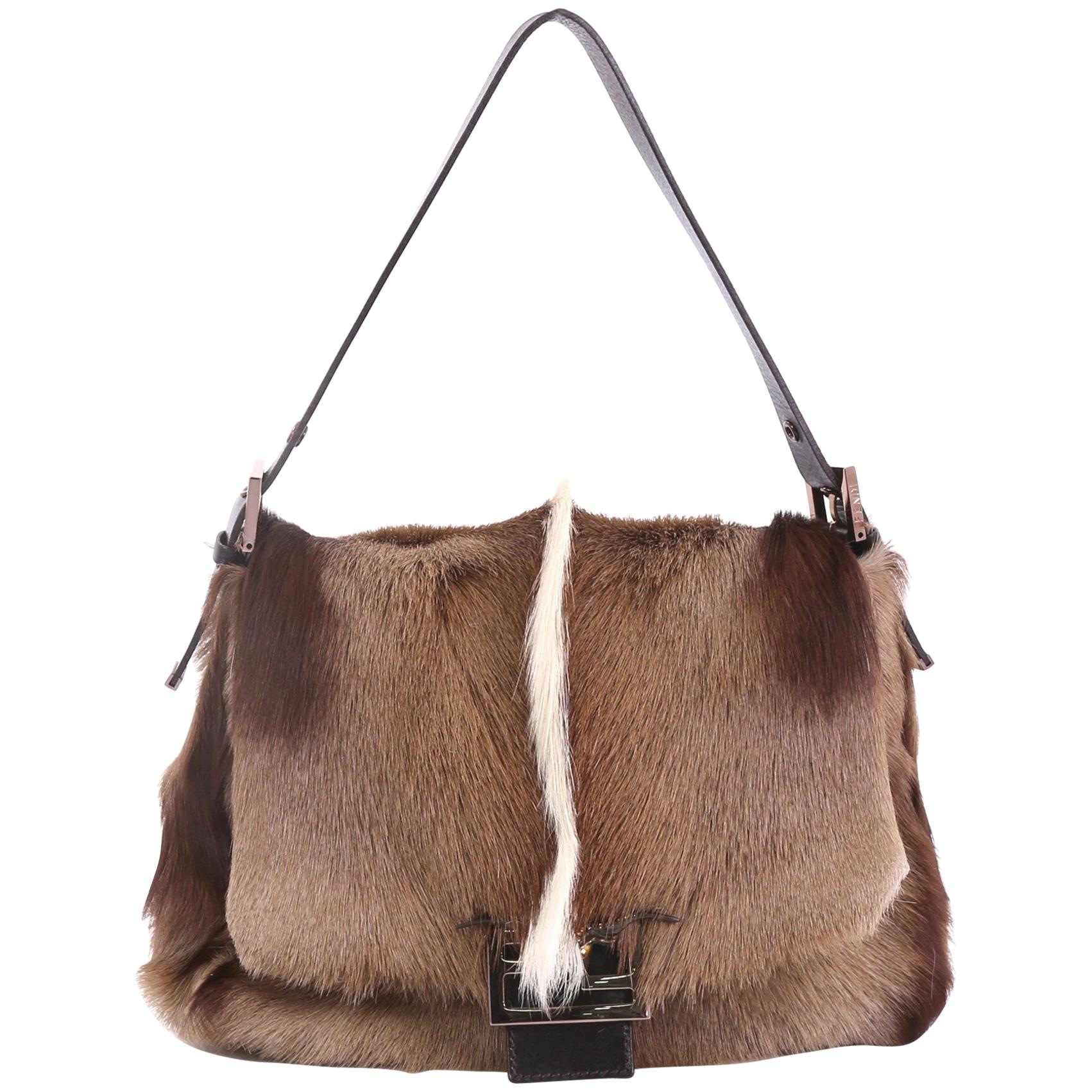 Fendi Forever Big Mama Handbag Gazelle Hair