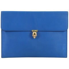 Alexander McQueen Skull Envelope Clutch Leather