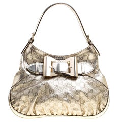 Gucci Light Gold Guccissima Leather Medium Queen Hobo