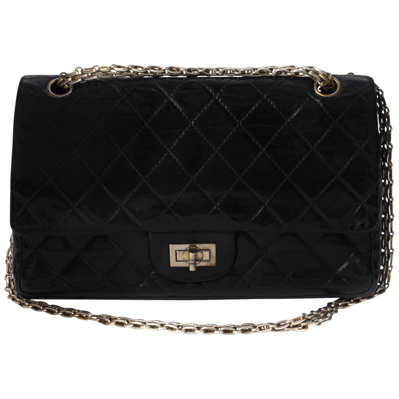 Handbag Chanel 2.55 in Black lambskin Leather !