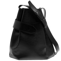 Louis Vuitton Black Epi Leather Sac D'epaule PM Bag For Sale at 1stDibs
