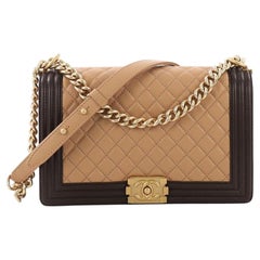 Chanel Bicolor Boy Flap Bag Quilted Lambskin New Medium